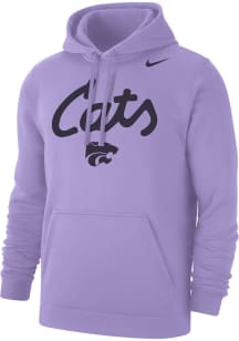 Nike K-State Wildcats Mens Lavender Script Club Fleece Long Sleeve Hoodie