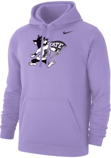 Nike K-State Wildcats Mens Lavender Willie Club Fleece Long Sleeve Hoodie