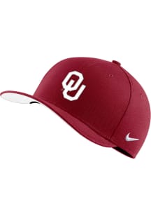Nike Oklahoma Sooners Mens Cardinal TPU Logo Swoosh Flex Hat