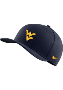 Nike West Virginia Mountaineers Mens Navy Blue TPU Logo Swoosh Flex Hat