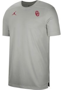 Nike Oklahoma Sooners Youth Grey Coach Short Sleeve T-Shirt