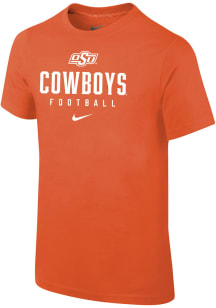 Nike Oklahoma State Cowboys Youth Orange Team Issue Football Short Sleeve T-Shirt