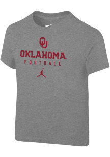Nike Oklahoma Sooners Toddler Grey Team Issue Football Short Sleeve T-Shirt