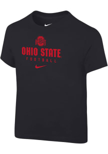 Nike Ohio State Buckeyes Toddler Black Team Issue Football Short Sleeve T-Shirt