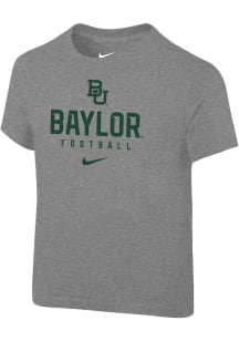 Nike Baylor Bears Toddler Grey Team Issue Football Short Sleeve T-Shirt