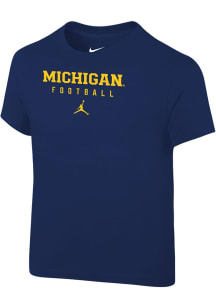 Toddler Michigan Wolverines Navy Blue Nike Team Issue Football Short Sleeve T-Shirt