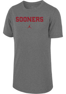 Nike Oklahoma Sooners Youth Grey Legend Team Issue Short Sleeve T-Shirt