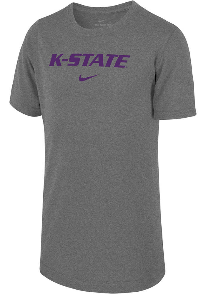 Nike K-State Wildcats Youth Grey Legend Team Issue Short Sleeve T-Shirt
