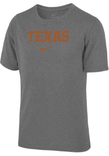 Nike Texas Longhorns Youth Grey Legend Team Issue Short Sleeve T-Shirt