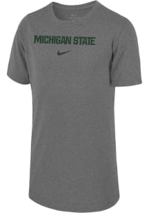 Nike Michigan State Spartans Youth Grey Legend Team Issue Short Sleeve T-Shirt