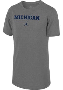 Youth Michigan Wolverines Grey Nike Legend Team Issue Short Sleeve T-Shirt