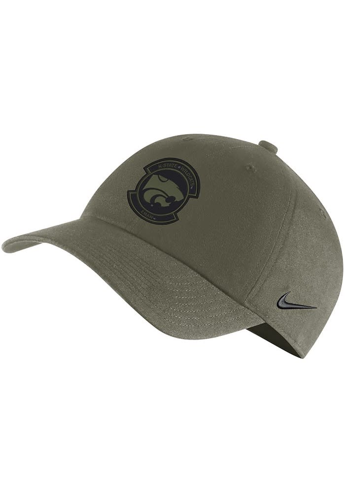 Nike GREEN K-State Wildcats Campus Cap Adjustable Hat - 19865386