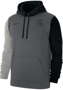 Nike Michigan State Spartans Youth Green Colorblock Long Sleeve Hoodie