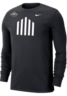 Nike Iowa State Cyclones Black Jack Trice Symbol Long Sleeve T Shirt