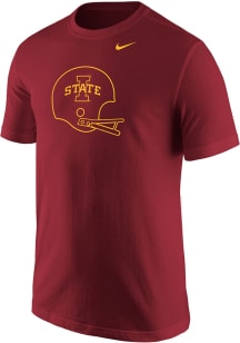 Nike Iowa State Cyclones Cardinal Football Helmet Short Sleeve T Shirt