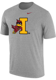 Nike Iowa State Cyclones Grey Vintage Logo Short Sleeve T Shirt