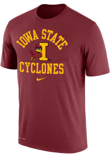 Nike Iowa State Cyclones Cardinal Vintage Primary Team Logo Short Sleeve T Shirt