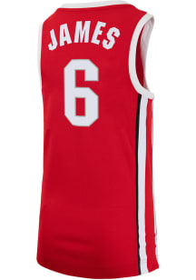 LeBron James  Nike Ohio State Buckeyes Youth Replica Name and Number Red Basketball Jersey