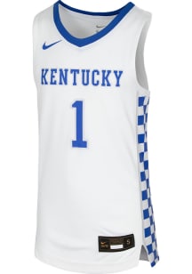 Nike Kentucky Wildcats Youth Replica No 1 White Basketball Jersey