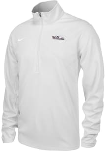 Nike K-State Wildcats Mens White Wildcats Script Long Sleeve 1/4 Zip Pullover