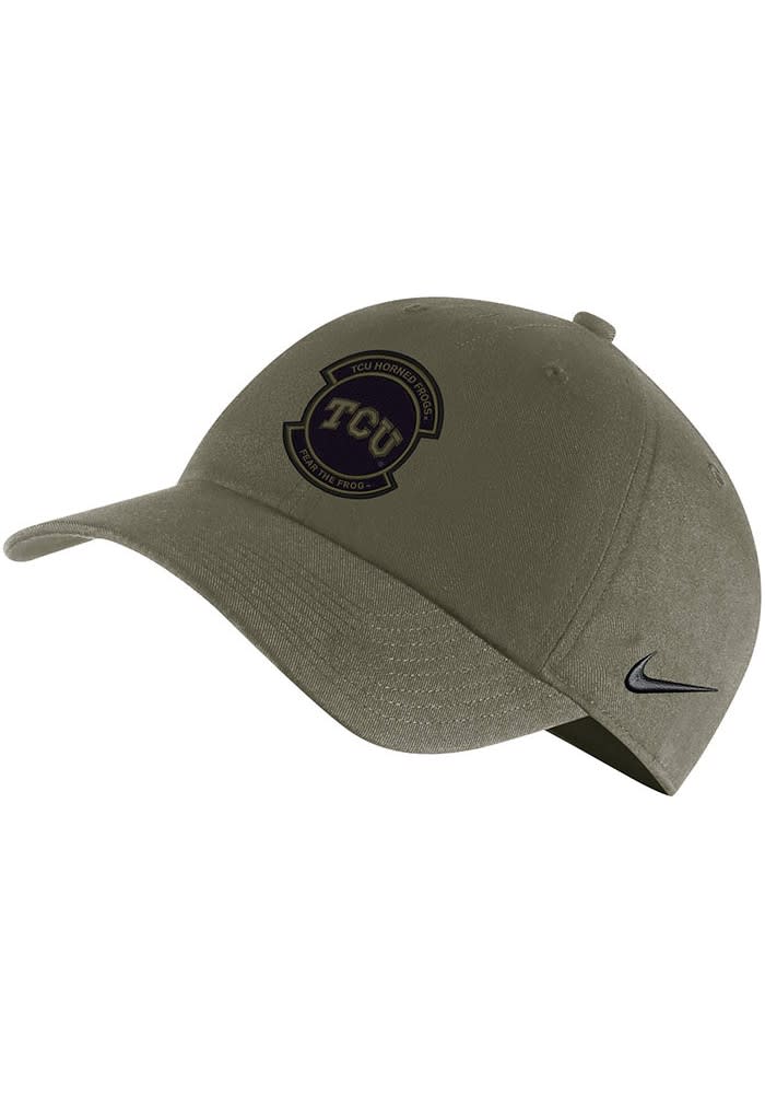 Nike TCU Horned Frogs GREEN Campus Cap Adjustable Hat - 19865653