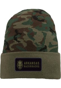 Nike Arkansas Razorbacks Green Cuffed Logo Beanie Mens Knit Hat
