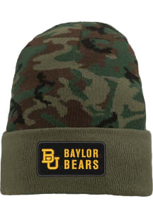 Nike Baylor Bears Green Cuffed Logo Beanie Mens Knit Hat