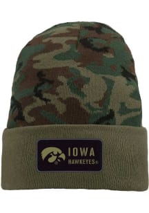 Nike Iowa Hawkeyes Green Cuffed Logo Beanie Mens Knit Hat