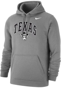Nike Texas Longhorns Mens Grey club fleece Long Sleeve Hoodie