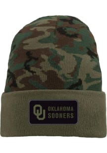 Nike Oklahoma Sooners Green Cuffed Logo Beanie Mens Knit Hat