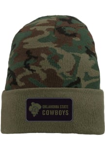 Nike Oklahoma State Cowboys Green Cuffed Logo Beanie Mens Knit Hat
