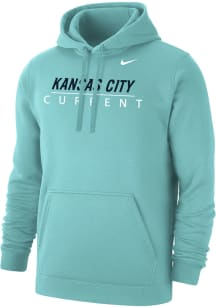 Nike KC Current Mens Teal Stack Wordmark Long Sleeve Hoodie
