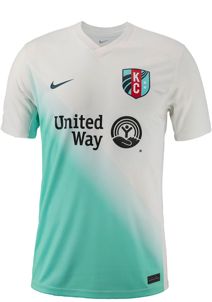 KC Current Mens Nike Replica Soccer TEAL Secondary Jersey - 19865726