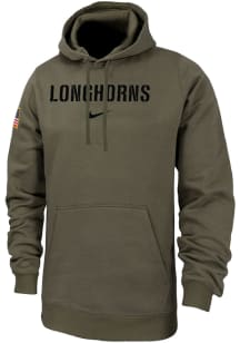 Nike Texas Longhorns Mens Olive Military Long Sleeve Hoodie