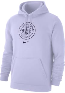 Nike Racing Louisville Mens Lavender Primary Logo Long Sleeve Hoodie