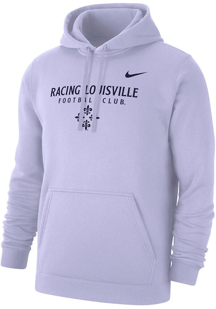 Nike Racing Louisville Mens LAVENDER Stack Wordmark Hoodie - 19865787