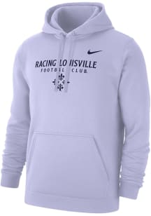 Nike Racing Louisville Mens Lavender Stack Wordmark Long Sleeve Hoodie