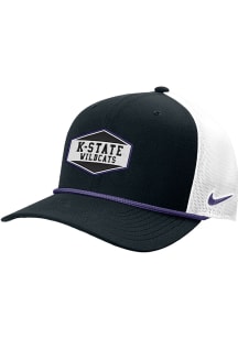 Nike K-State Wildcats Visor Rope Trucker Adjustable Hat - Black