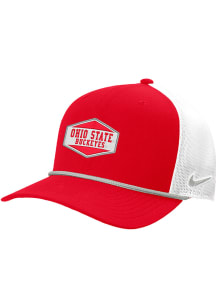 Nike Ohio State Buckeyes Visor Rope Trucker Adjustable Hat - Red
