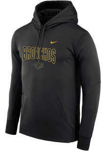 Nike Central Oklahoma Bronchos Mens Grey Therma Mascot Name Hood
