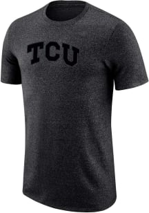 Nike TCU Horned Frogs Black Marled Tonal Short Sleeve T Shirt