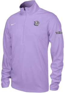 Nike K-State Wildcats Mens Lavender DriFIT Vault Wildcat Long Sleeve 1/4 Zip Pullover