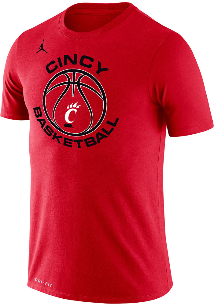 Nike Cincinnati Bearcats Red Jordan Basketball Long Sleeve T-Shirt, Red, 100% POLYESTER, Size L, Rally House