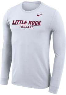 Nike U of A at Little Rock Trojans White Legend Wordmark Long Sleeve T-Shirt