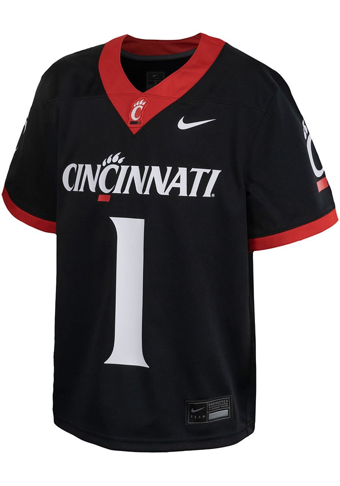 Nike Youth Cincinnati Bearcats Black Replica #1 Home Football Jersey