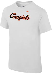 Nike Oklahoma State Cowboys Youth White Cowgirl Short Sleeve T-Shirt