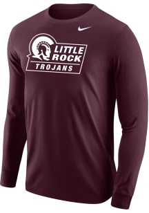 Nike U of A at Little Rock Trojans Maroon Core Team Logo Long Sleeve T Shirt