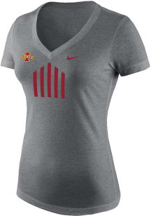 Nike Iowa State Cyclones Womens Grey Jack Trice Triblend Short Sleeve T-Shirt