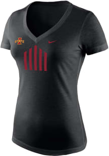 Nike Iowa State Cyclones Womens Black Jack Trice Triblend Short Sleeve T-Shirt
