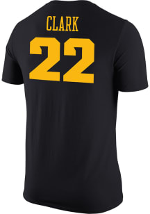 Caitlin Clark Iowa Hawkeyes Black Name and Number Core Short Sleeve Player T Shirt
